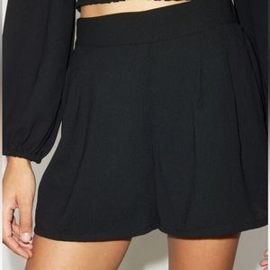 Black Flowy Shorts